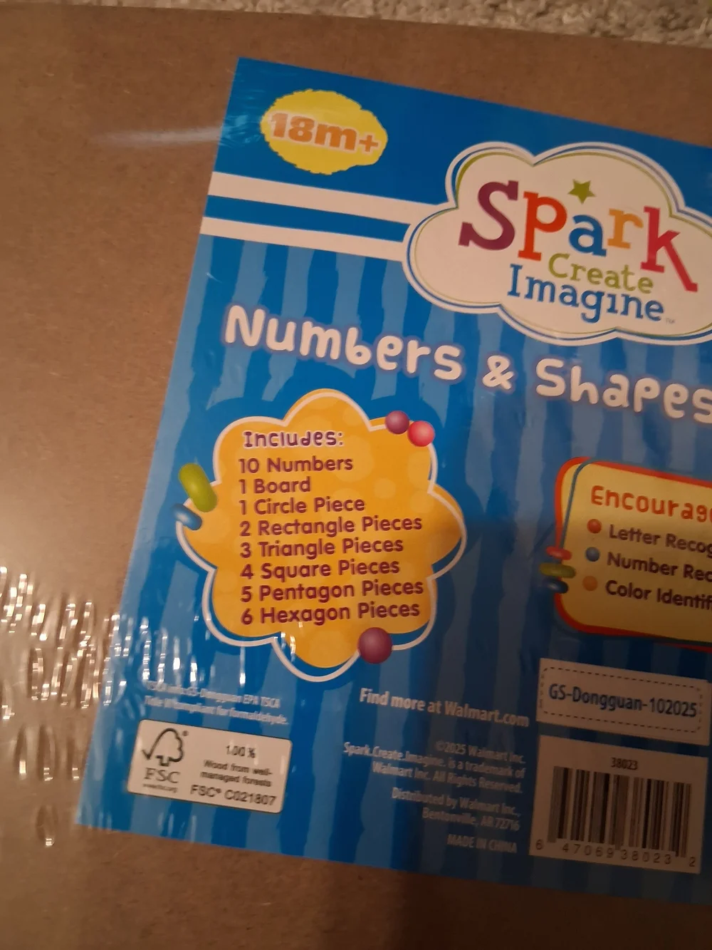 Wooden Number & Shape Puzzle Board - Multicolor Learning Toy